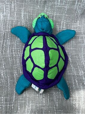 Vintage Cloud 9 parachute polyester Green & Teal Plush Reptile Enrichment Toy